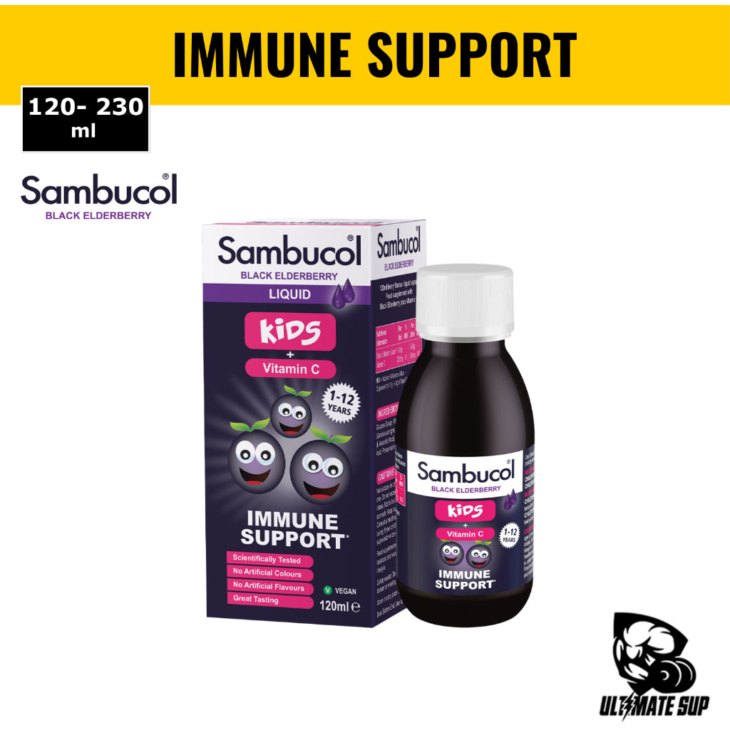 Sambucol Kids Liquid, PLUS Vitamin C, Support Immune System, Natural Flavor, 120ml - 230ml - Ultimate Sup Singapore