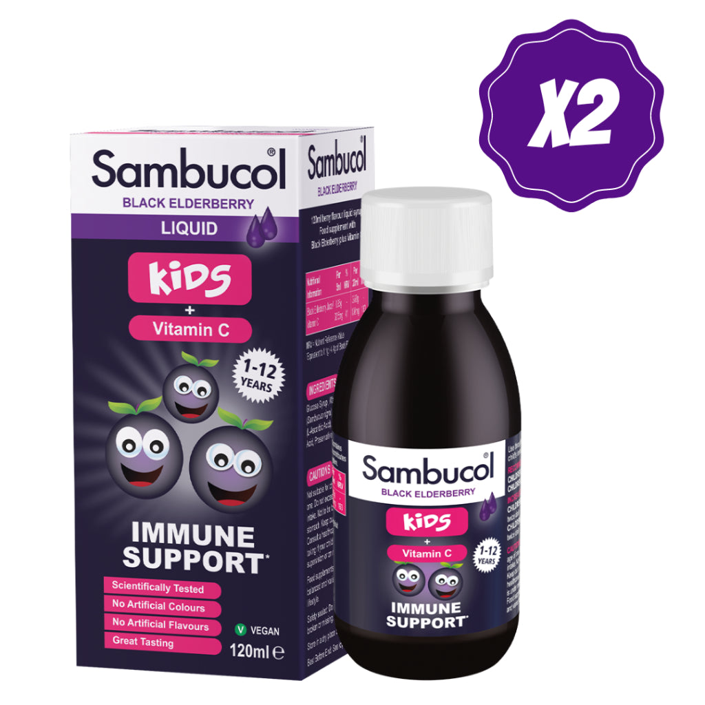 Sambucol Kids Liquid, PLUS Vitamin C, Support Immune System, Natural Flavor, 120ml - 230ml - Ultimate Sup Singapore