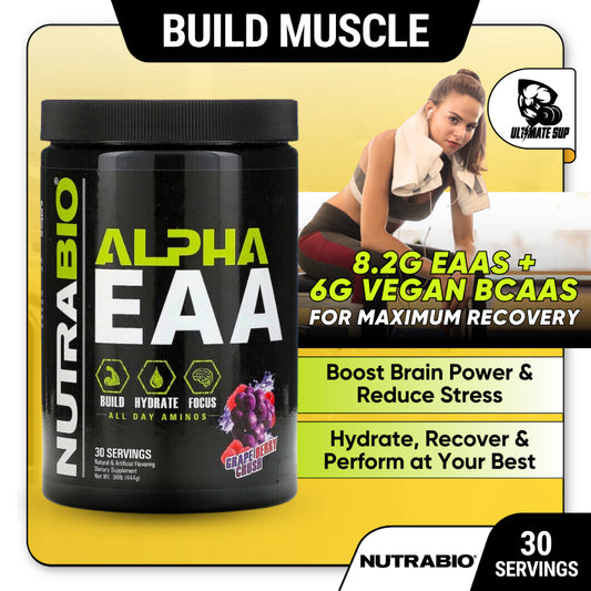 NutraBio, Labs Alpha EAA Build Muscle Enhance, 8g