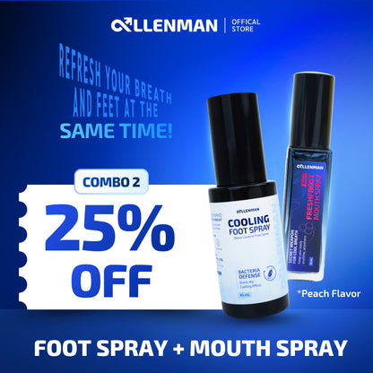 AllenMan, Cooling Foot Spray Foot Deodorant Shoe, 45ml