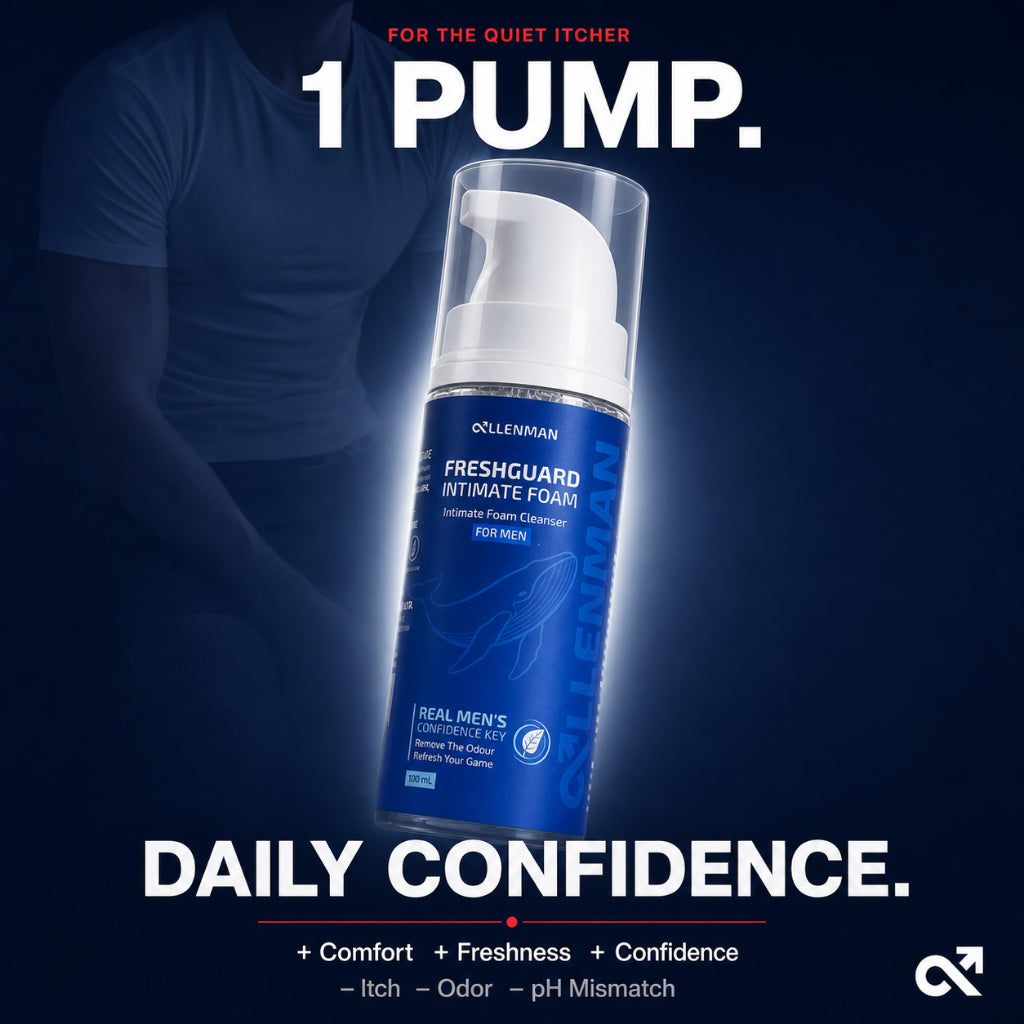 AllenMan, Freshguard Intimate Foam Wash for Men, 100ml
