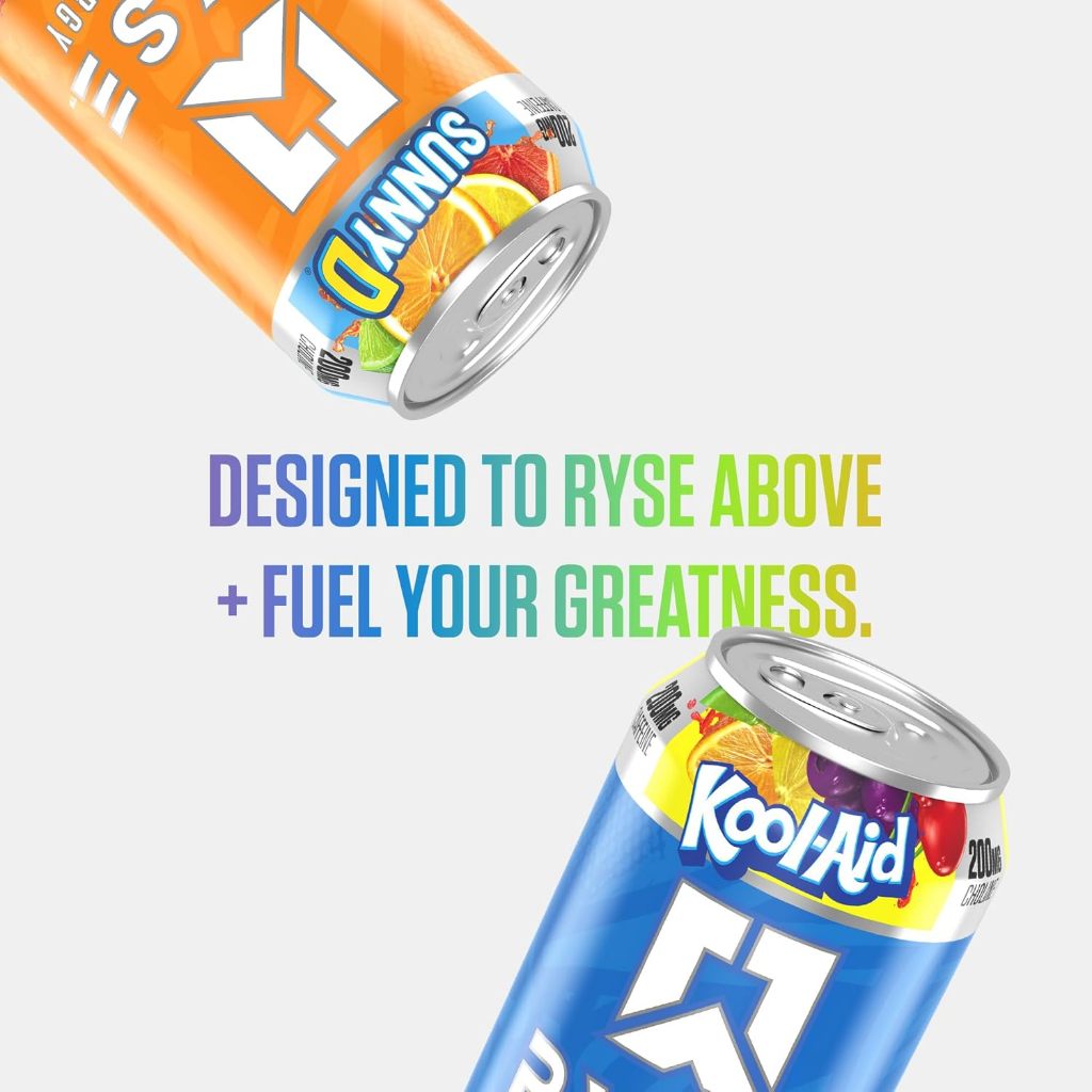 RYSE Fuel Energy Drink, Clean Energy No Crash, Zero Sugar & Vegan, Smooth Energy Boost, 473ml, 3-12pcs