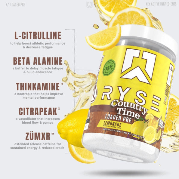 Ryse Loaded Pre V3, High-Stim Pre-Workout for Clean Energy & Focus, Focus & Pump Formula, 30 Servings