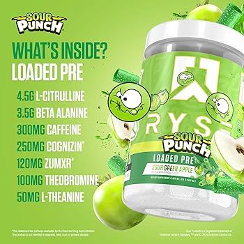 Ryse Loaded Pre V3, High-Stim Pre-Workout for Clean Energy & Focus, Focus & Pump Formula, 30 Servings