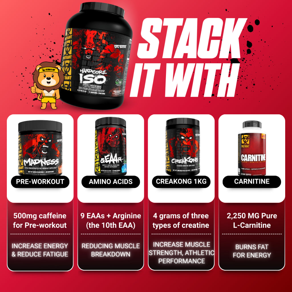 Mutant, Hardcore Iso - Whey Isolate, 1.6-5 lbs