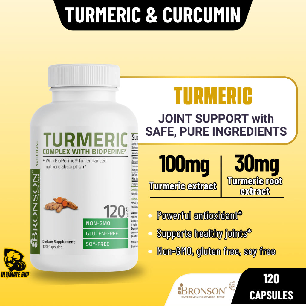 Bronson, Turmeric Curcumin with BioPerine - High, 120cap