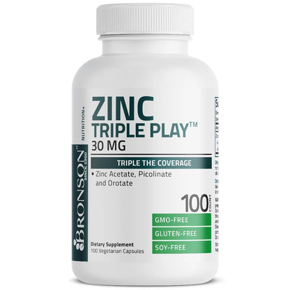 Bronson, Zinc Triple Play 30 mg Triple, 30mg