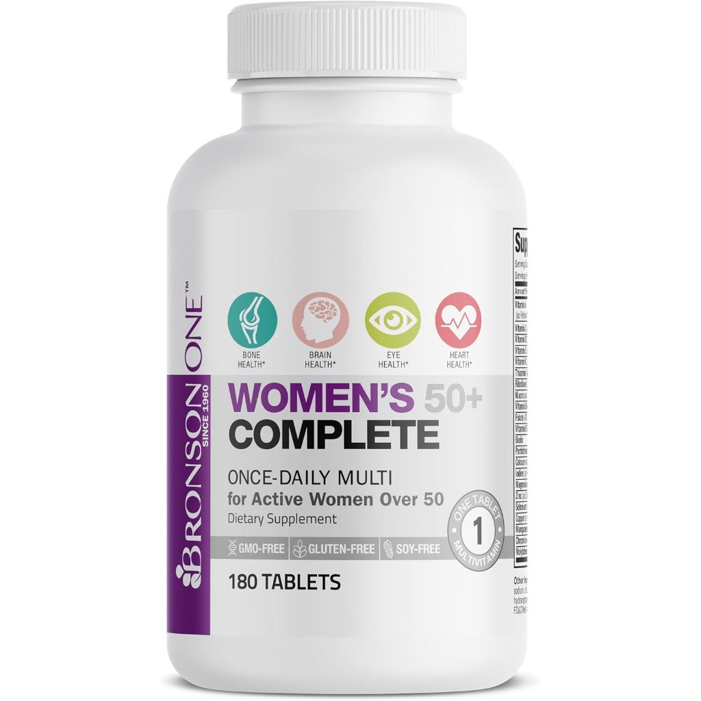 Bronson, ONE Women’s 50 Multivitamin 30/90/180 Tablets, 180Tablets