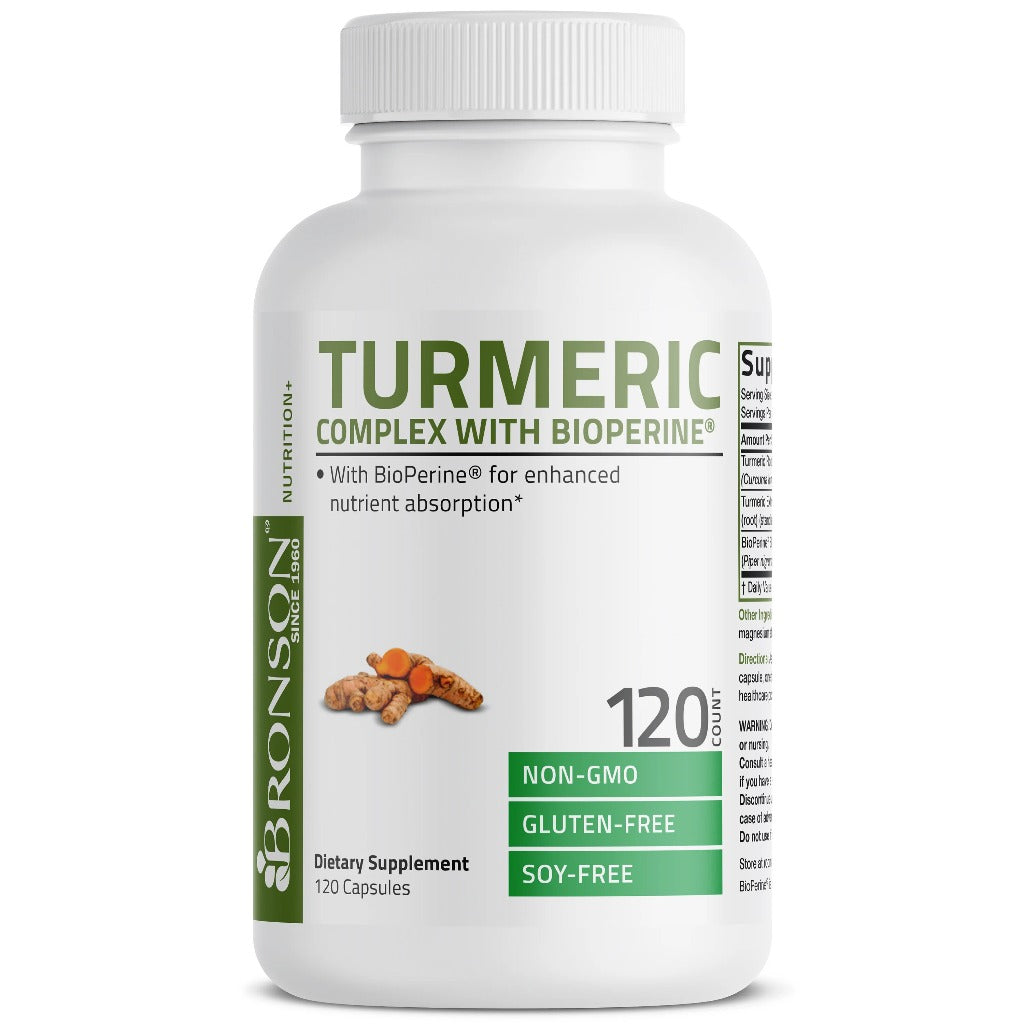 Bronson, Turmeric Curcumin with BioPerine - High, 120cap