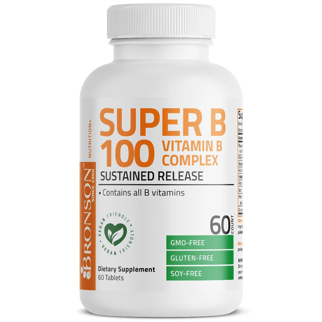 Bronson, Super B 100 Vitamin B Complex, 120Tablets