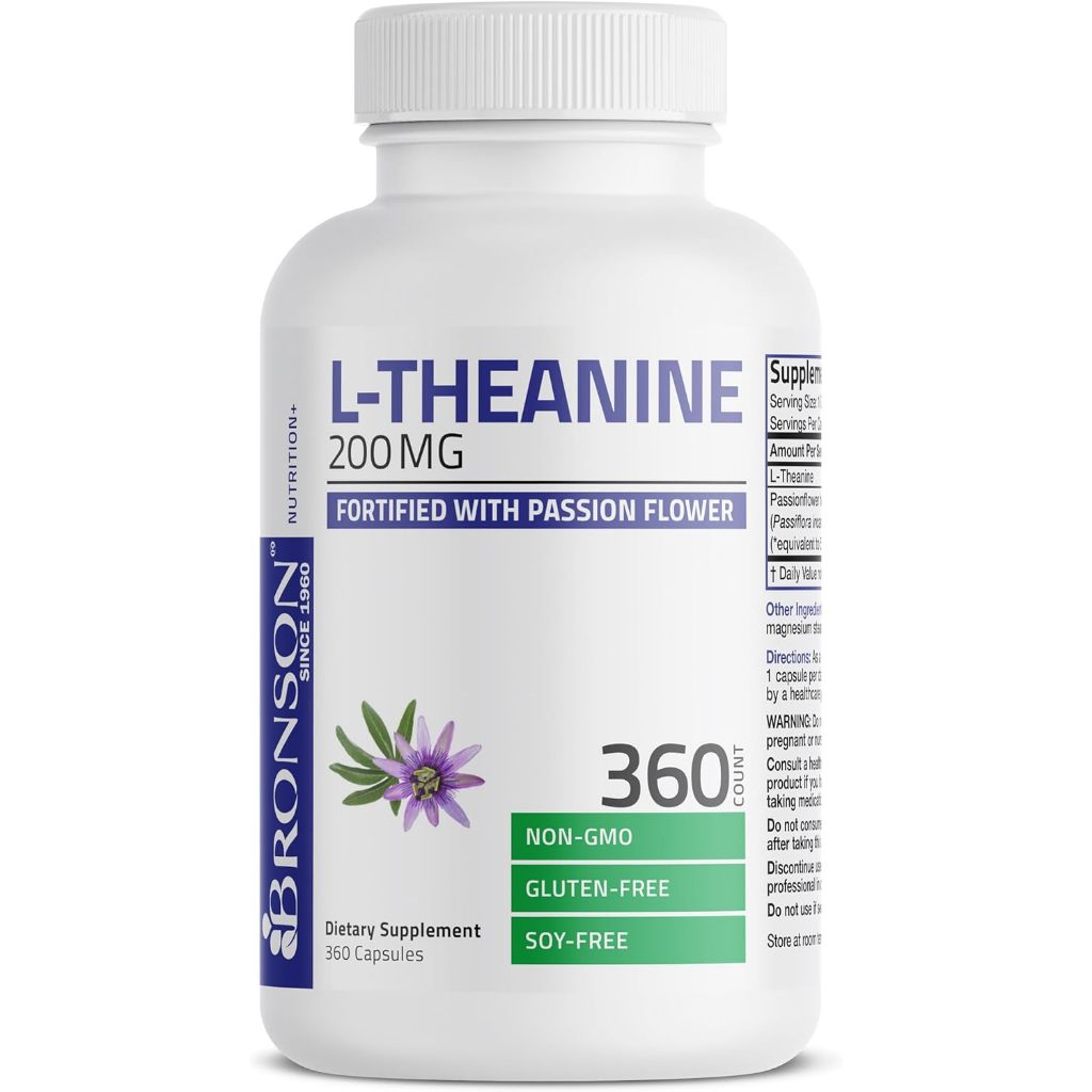 Bronson, L-Theanine with Passion Flower Herb -, 200mg