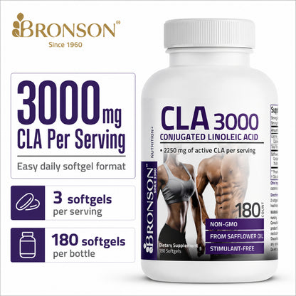 Bronson, CLA 3000 Conjugated Linoleic Acid Non-Stim