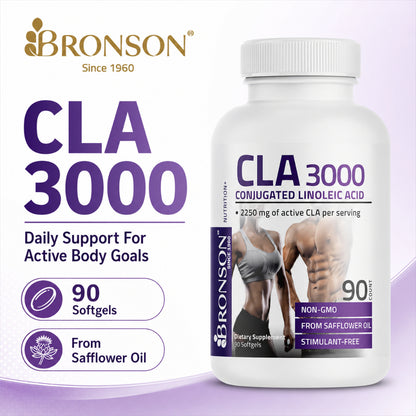 Bronson, CLA 3000 Conjugated Linoleic Acid Non-Stim