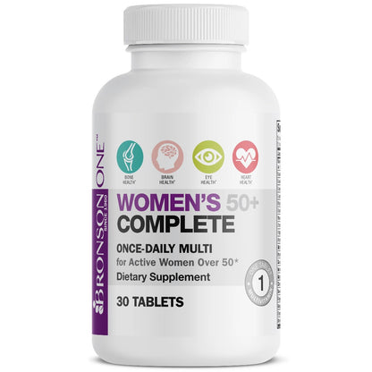 Bronson, ONE Women’s 50 Multivitamin 30/90/180 Tablets, 180Tablets