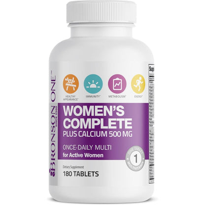 Bronson, ONE Daily Women’s Complete Multivitamin Multimineral, 180Tablets