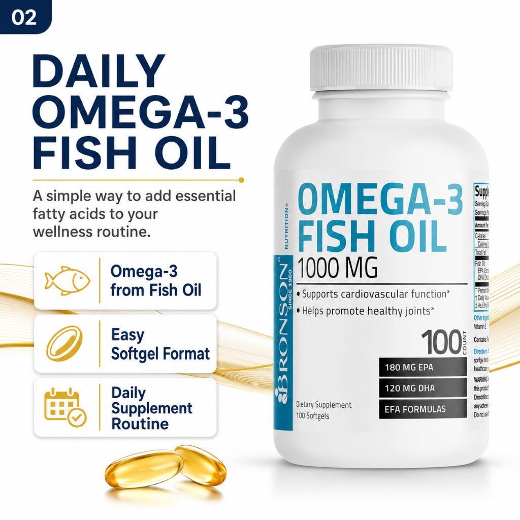 Bronson, Omega-3 Fish Oil EPA DHA 100/250, 1000mg