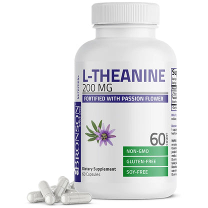 Bronson, L-Theanine with Passion Flower Herb -, 200mg