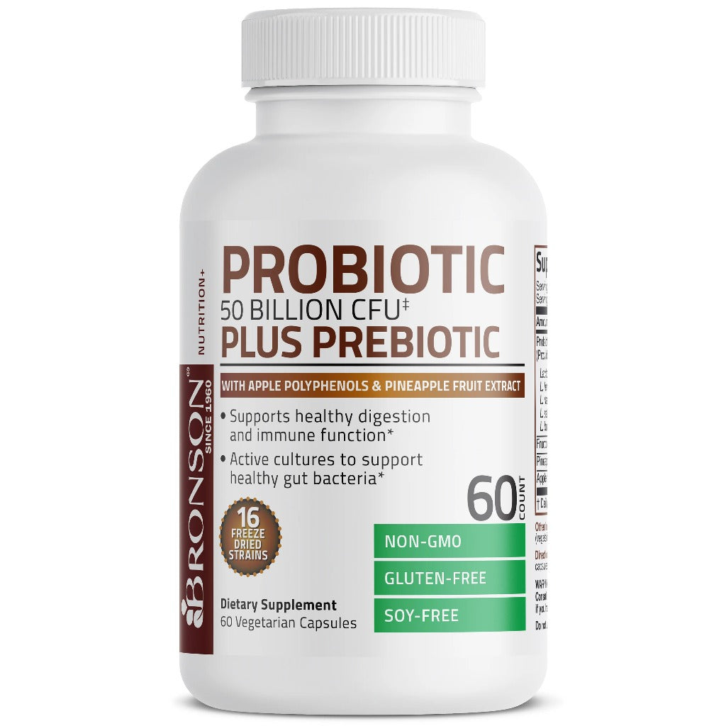 Bronson, Probiotic 50 Billion CFU Prebiotic with