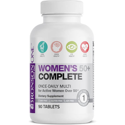 Bronson, ONE Women’s 50 Multivitamin 30/90/180 Tablets, 180Tablets