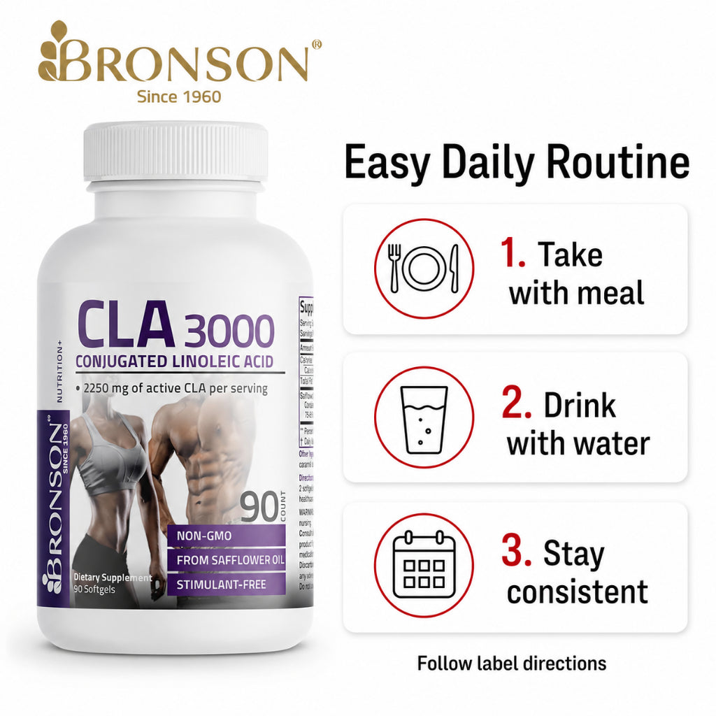 Bronson, CLA 3000 Conjugated Linoleic Acid Non-Stim