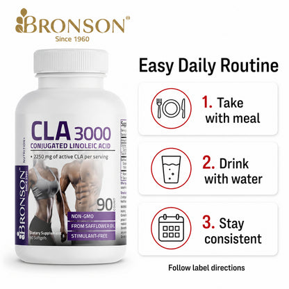 Bronson, CLA 3000 Conjugated Linoleic Acid Non-Stim