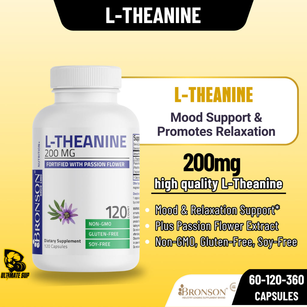 Bronson, L-Theanine with Passion Flower Herb -, 200mg
