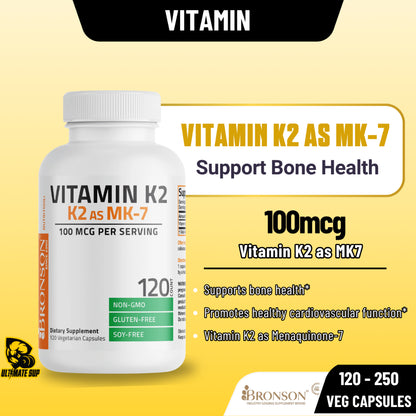 Bronson, Vitamin K2 as MK-7 Menaquinone 100, 120cap
