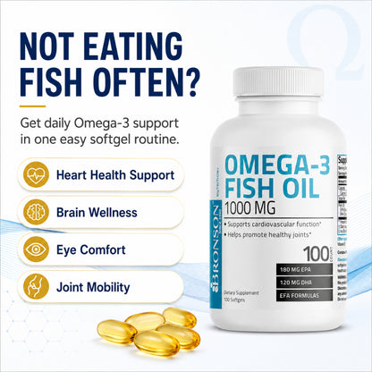 Bronson, Omega-3 Fish Oil EPA DHA 100/250, 1000mg