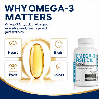 Bronson, Omega-3 Fish Oil EPA DHA 100/250, 1000mg