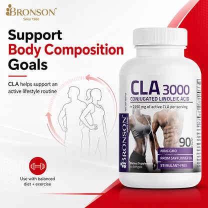Bronson, CLA 3000 Conjugated Linoleic Acid Non-Stim