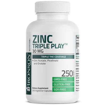 Bronson, Zinc Triple Play 30 mg Triple, 30mg