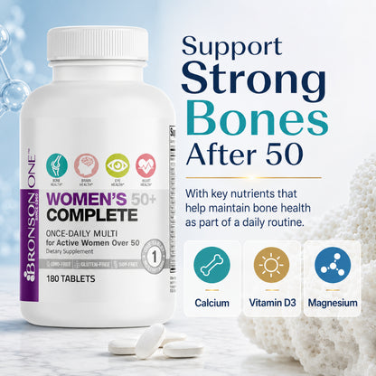 Bronson, ONE Women’s 50 Multivitamin 30/90/180 Tablets, 180Tablets