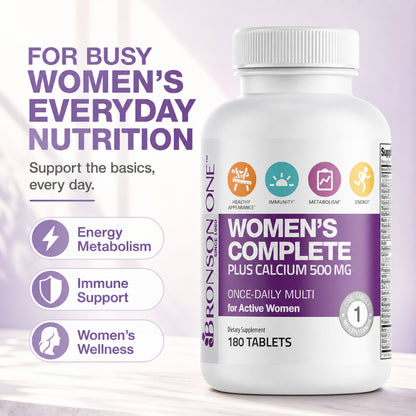 Bronson, ONE Daily Women’s Complete Multivitamin Multimineral, 180Tablets
