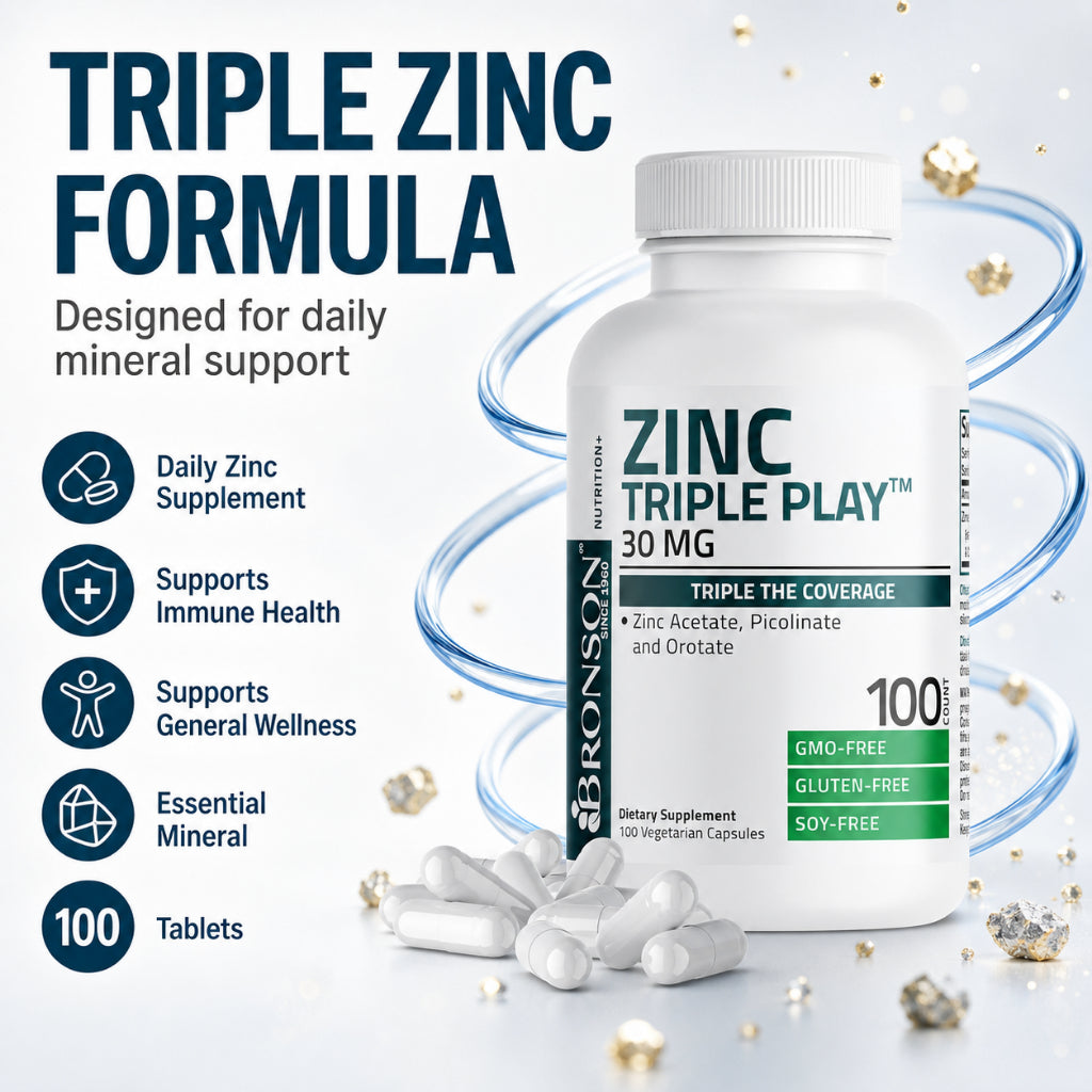Bronson, Zinc Triple Play 30 mg Triple, 30mg