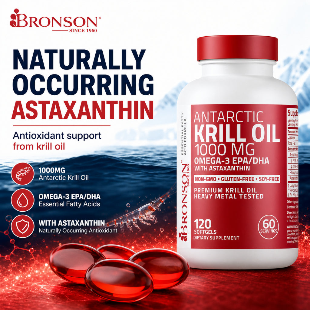 Bronson, Antarctic Krill Oil Omega-3 EPA DHA, 1000mg