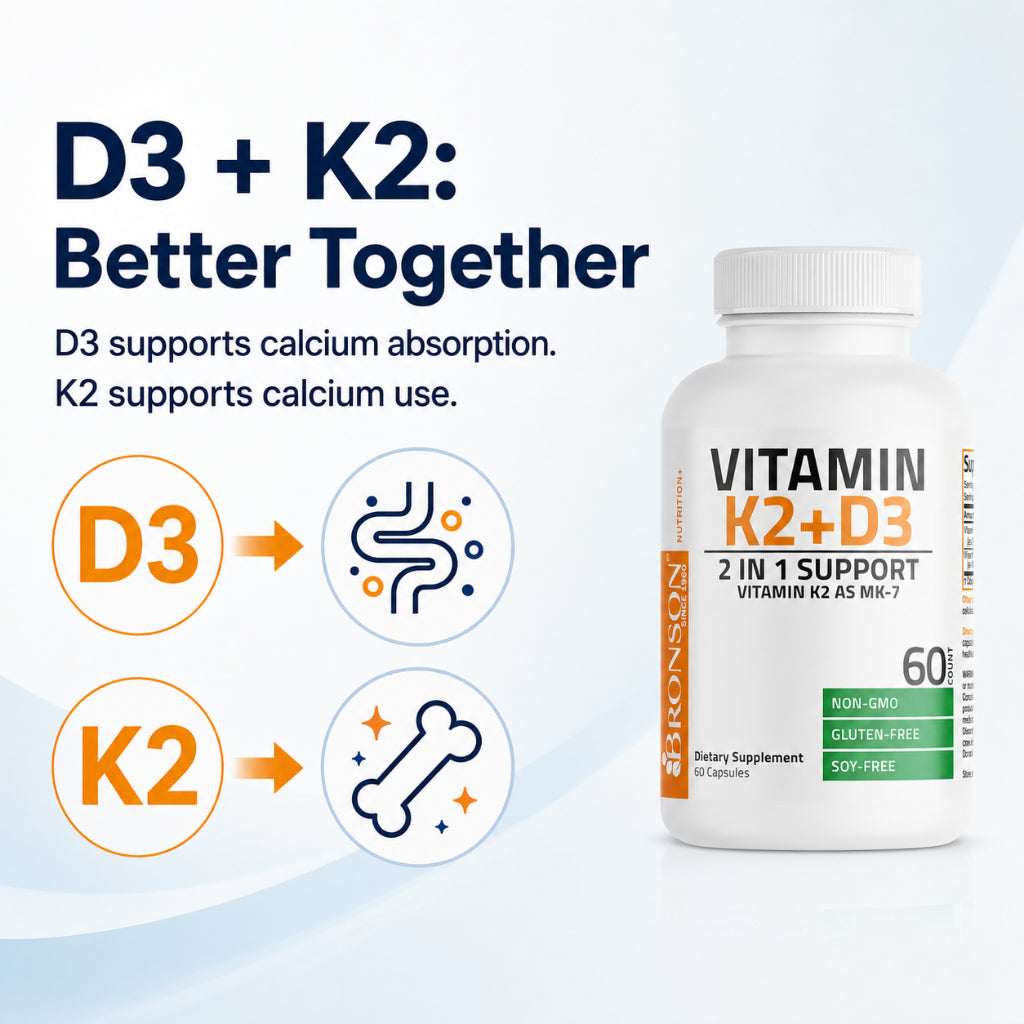 Bronson, Vitamin K2 MK7 with D3 Formula, 180cap