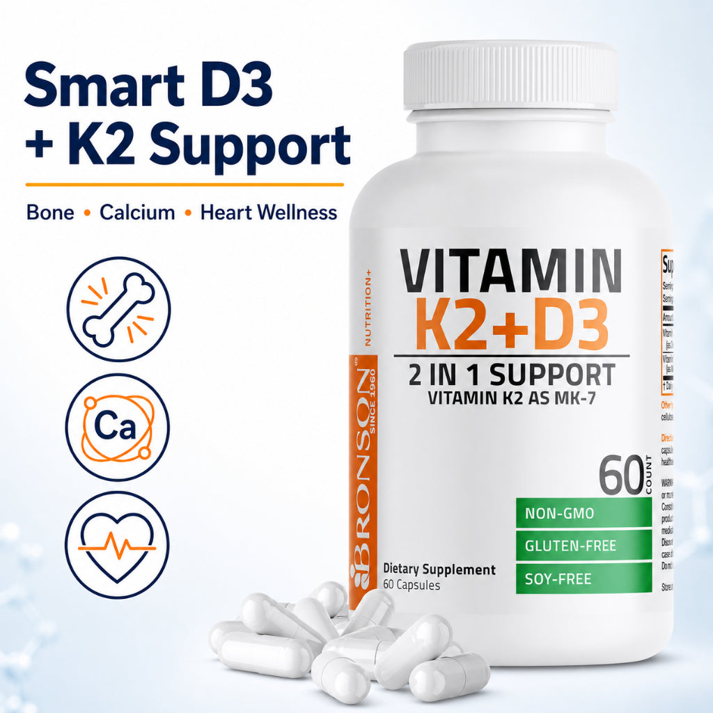 Bronson, Vitamin K2 MK7 with D3 Formula, 180cap