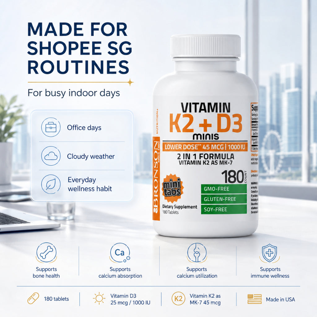 Bronson, Vitamin K2 MK7 Minis with D3, 180tablets