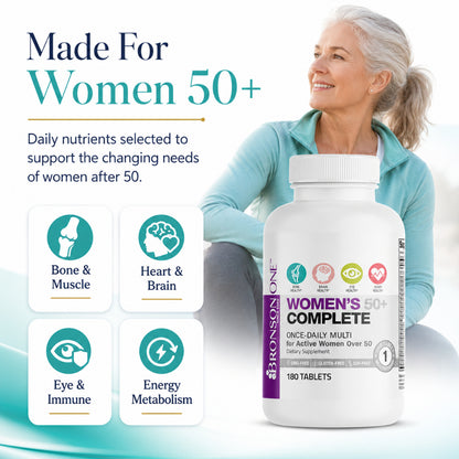 Bronson, ONE Women’s 50 Multivitamin 30/90/180 Tablets, 180Tablets