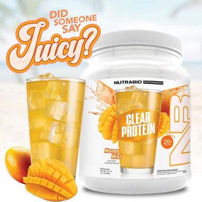 NutraBio, Clear Protein Powder Whey Protein Isolate, 20Servings