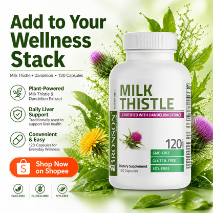 Bronson, Milk Thistle Silymarin Marianum Dandelion Extract, 120cap