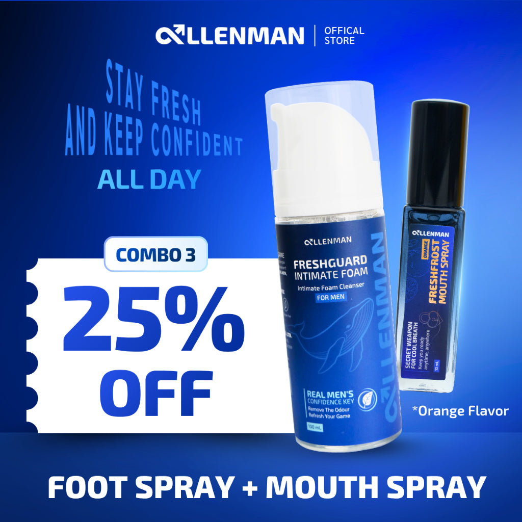 AllenMan, Freshguard Intimate Foam Wash for Men, 100ml