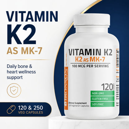 Bronson, Vitamin K2 as MK-7 Menaquinone 100, 120cap