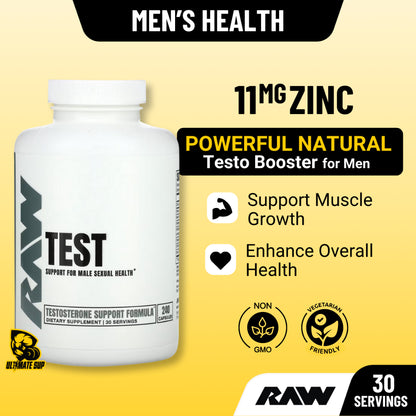Raw Nutrition, Test Support Men's Health Zinc Fenugreek, 240caps