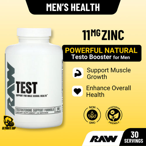 Raw Nutrition, Test Support Men's Health Zinc Fenugreek, 240caps