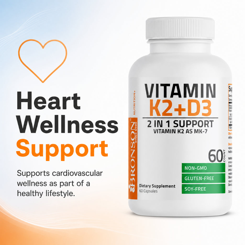 Bronson, Vitamin K2 MK7 with D3 Formula, 180cap