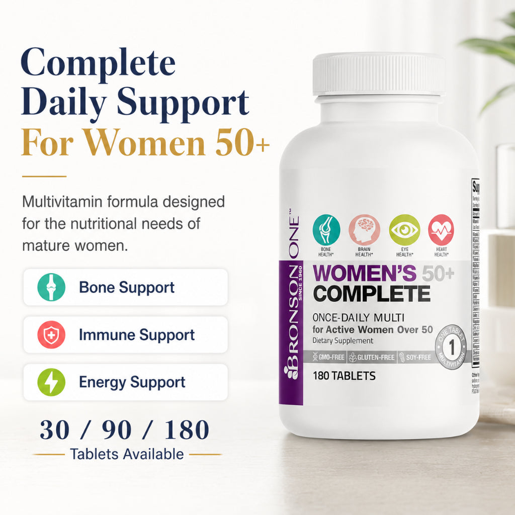Bronson, ONE Women’s 50 Multivitamin 30/90/180 Tablets, 180Tablets