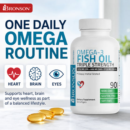 Bronson, Omega 3 Fish Oil Triple Strength, 2720mg