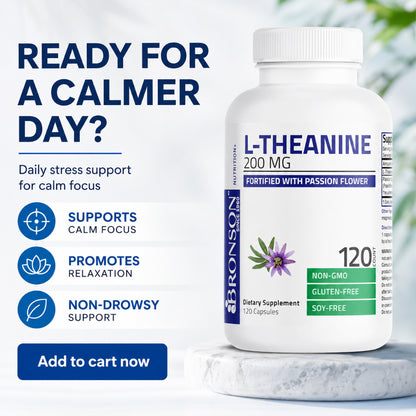 Bronson, L-Theanine with Passion Flower Herb -, 200mg