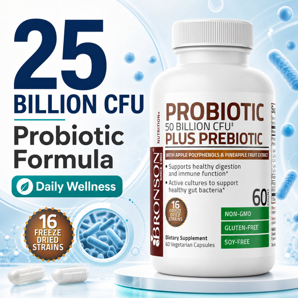 Bronson, Probiotic 50 Billion CFU Prebiotic with